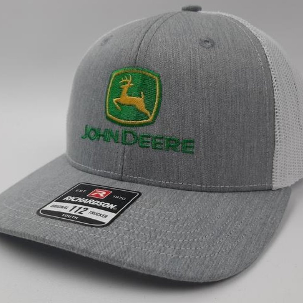 Jd Tractors Richardson 112 Youth John Deere Embroidered Mesh Snapback Cap Machin